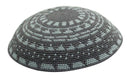 Yarmulka Knit: DMC 17Cm Grey With Light Blue