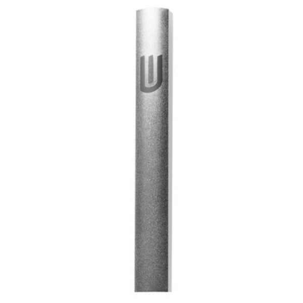 Mezuzah Case: 6" Aluminum Matt Grey Dotted Design