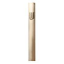 Mezuzah Case: 6" Aluminum Matt Gold Dotted Design