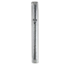 Mezuzah Case: Plastic Clear With Silver Stones