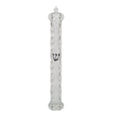 Mezuzah Case: Lucite Crown And Diamond With Silver Shin Waterproof