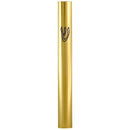 Mezuzah Case: Aluminum Semi Round - Gold