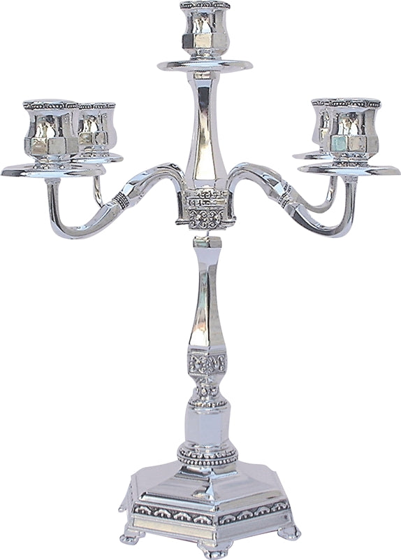 Candelabra: 5 Branch - Nickel Plated