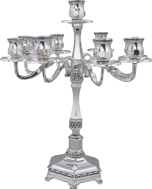 Candelabra: 9 Branch - Nickel Plated