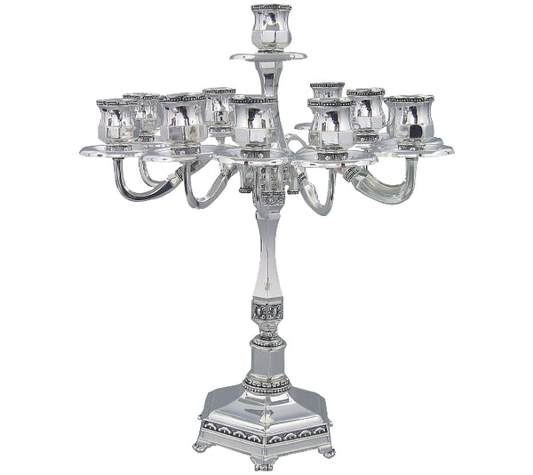 Candelabra: 9 Branch - Nickel Plated