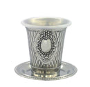 Kiddush Cup & Tray: Silver Plated