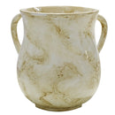 Wash Cup: Poly Marble - Off White & Natural