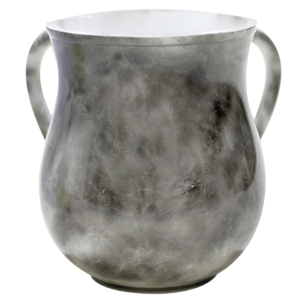 Wash Cup: Poly Marble - Grey & Natural