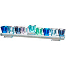 Chanukah Menorah: Crystal Blues