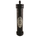 Megillah Case: Leather Brick Design - Brown