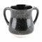 Wash Cup: Aluminum Black Sparkling Silver Stripes