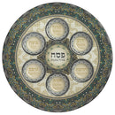Seder Plate: Green Glass - 14"