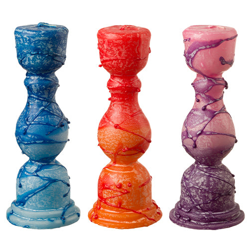 Havdalah Candle: Candlestick Design - Assorted Colors