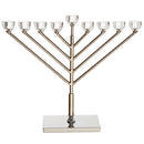 Chanukah Oil Menorah: Crystal Cups - 30"