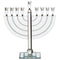 Chanukah Candle Menorah: Crystal Elegant - 21.3"