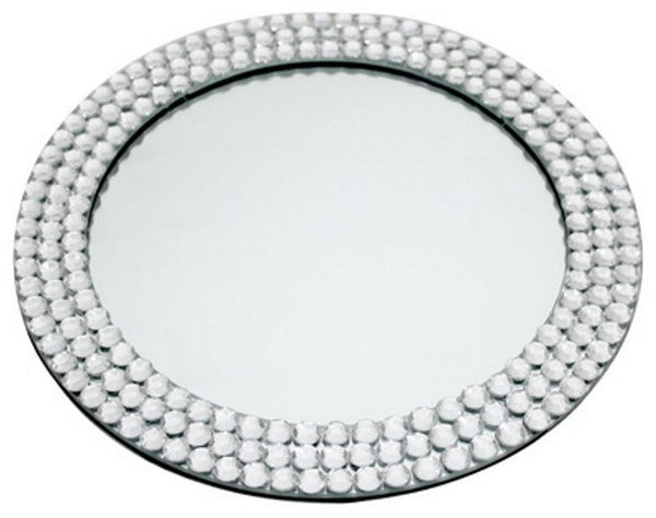 Candlestick Tray: With Stones - Glass (Round)