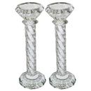 Candlestick Set: Crystal Spiral Design