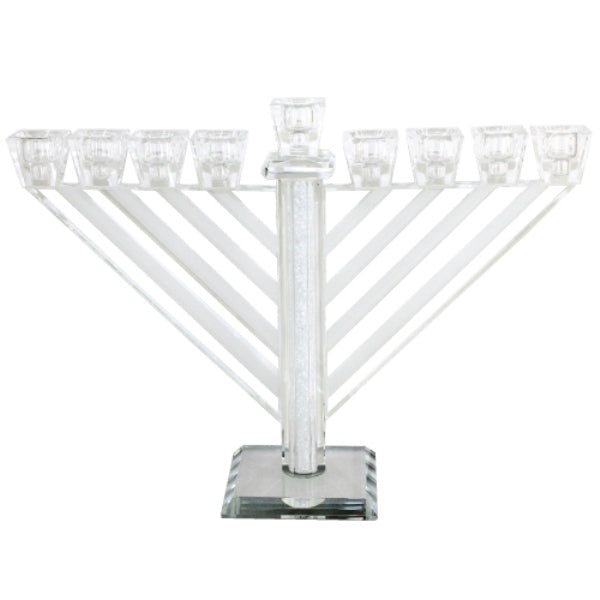 Chanukah Menorah: Crystal Chabad Style