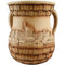 Wash Cup: Polyresin - Woodlike Jerusalem Weave Design
