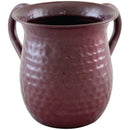 Wash Cup: Stainless Steel Hammered - Dark Red