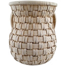Wash Cup: Polyresin - Woodlike Weave Design
