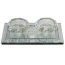 Tealight Holder: Crystal With Shattered Crystal Border