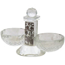 Salt Dish: Crystal Silver Plated Pomegranate Design