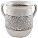 Wash Cup: Stainless Steel Dots & Floral Design