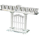 Chanukah Menorah: Crystal Harp Design