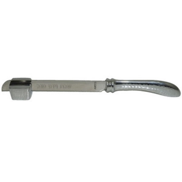 Challah Knife & Stand: Aluminum Hammered