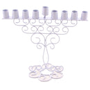 Chanukah Menorah: White