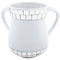 Wash Cup: Aluminum Mirror Square Design - White