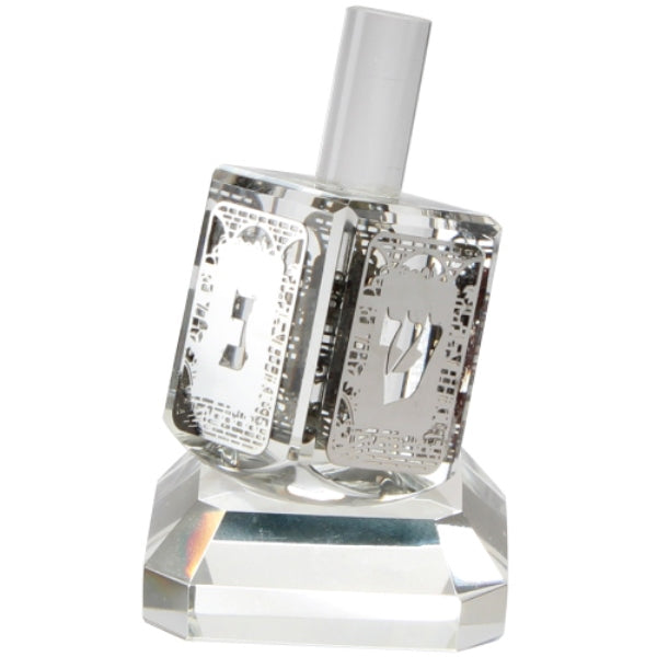 Chanukah Dreidel & Stand: Crystal