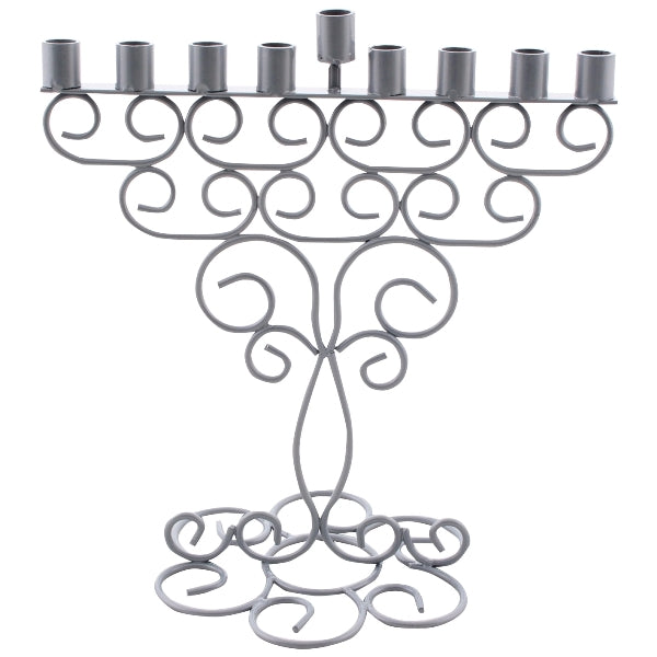 Chanukah Menorah: Silver