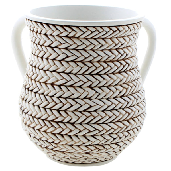 Wash Cup: Poly Weave Design Earth Tones