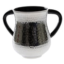 Wash Cup: Aluminum Hammered - Dark Grey Handles & Inside