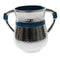 Wash Cup: Aluminum Hammered - Blue Ribbon Accents