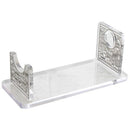 Shofar Stand: Lucite With Metal Plates Jerusalem Design