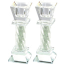 Candlestick Set: Crystal Spiral Design