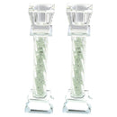 Candlestick Set: Crystal Spiral Design
