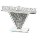 Crystal Menorah With Silver Stones