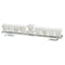 Crystal Menorah Strip With Silver Chanukah Plate Design