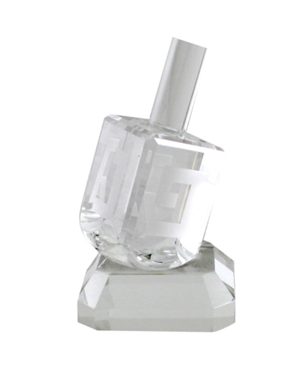 Chanukah Dreidel & Stand: Crystal