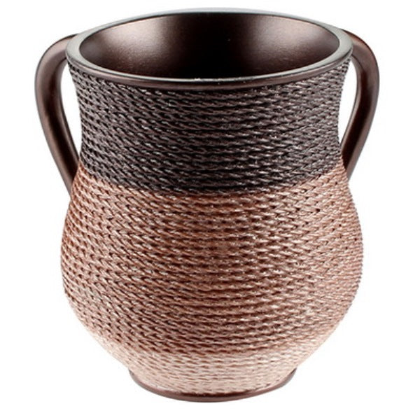 Wash Cup: Poly Twisted Yarn White Brown