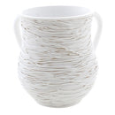 Wash Cup: Polyresin - White Strings Design