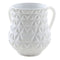 Wash Cup: Polyresin - White Triangles Design