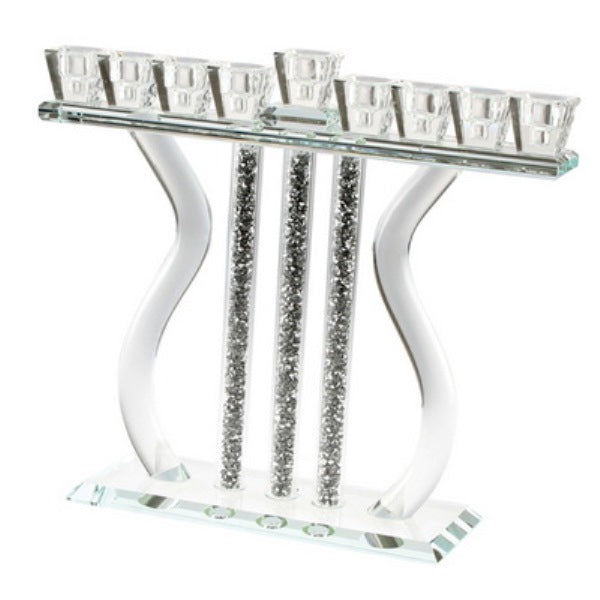 Chanukah Menorah: Crystal Harp