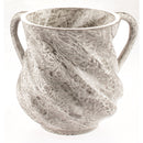 Wash Cup: Polyresin - Wave Light Grey Marble