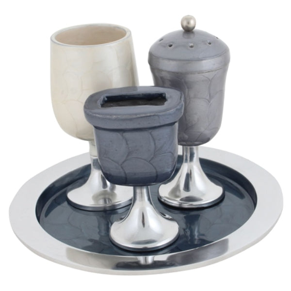 Havdalah Set: Aluminum - 4 Pcs