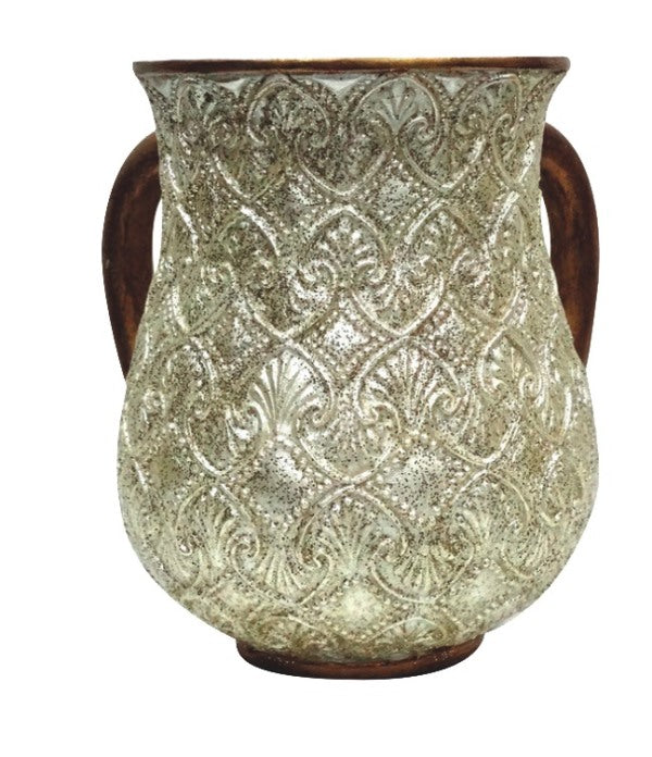 Wash Cup: Polyresin - Diamond Shell Design